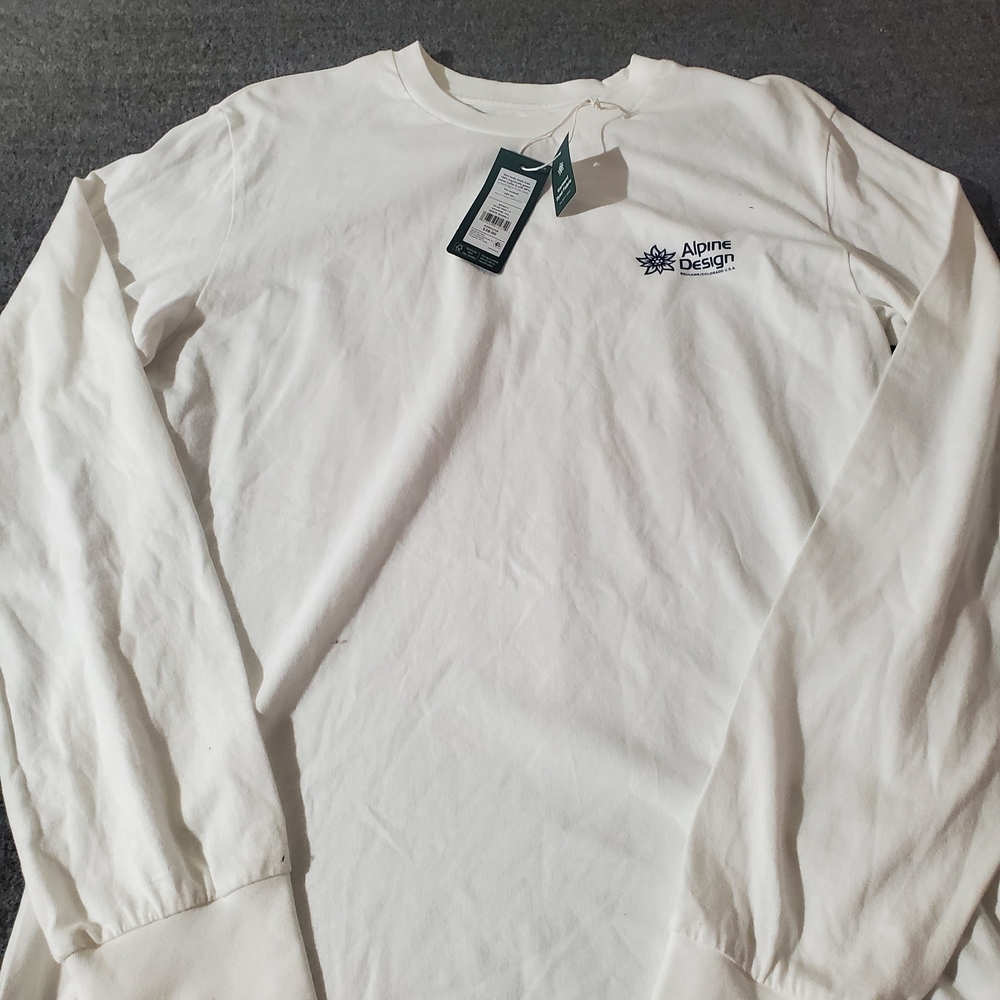 Alpine Design White Long Sleeve Men's Tee